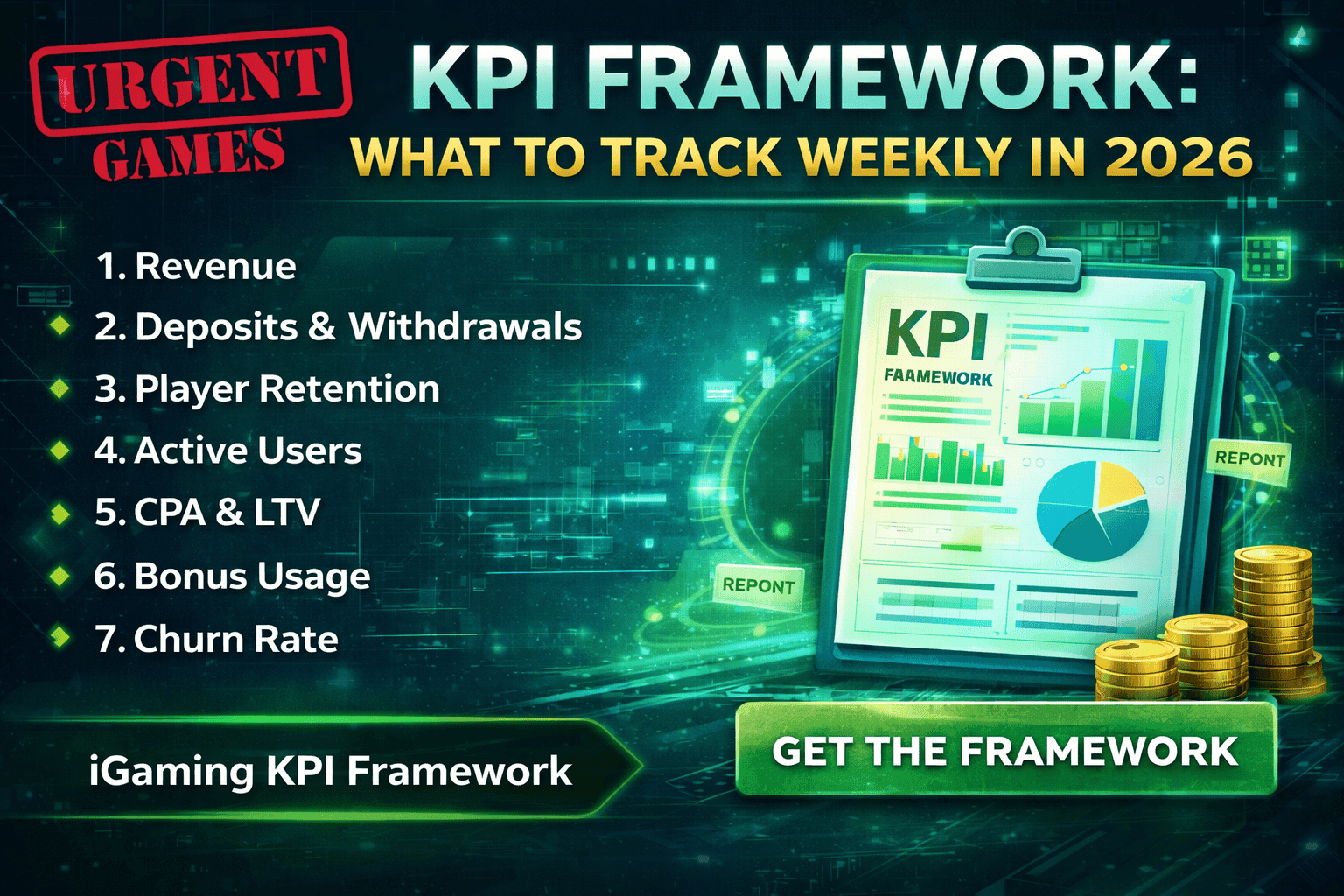 iGaming KPI Framework 2026: What to Track Weekly for Growth