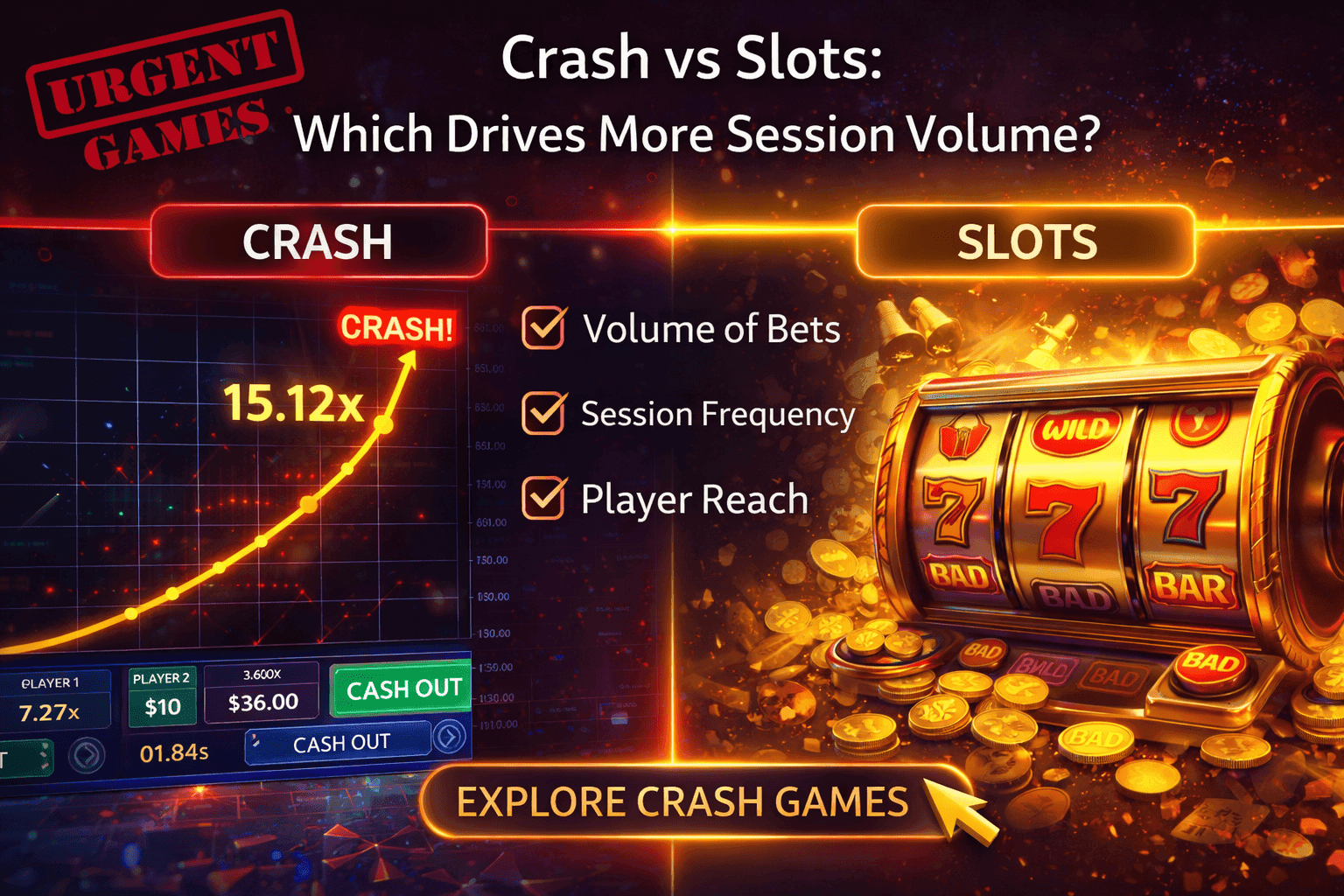 Crash Games Trend: Crash vs Slots for Session Volume