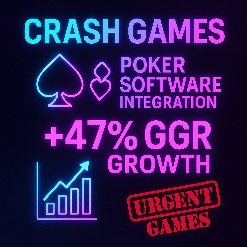 Integration av pokerprogramvara och kraschspel av Urgent Games