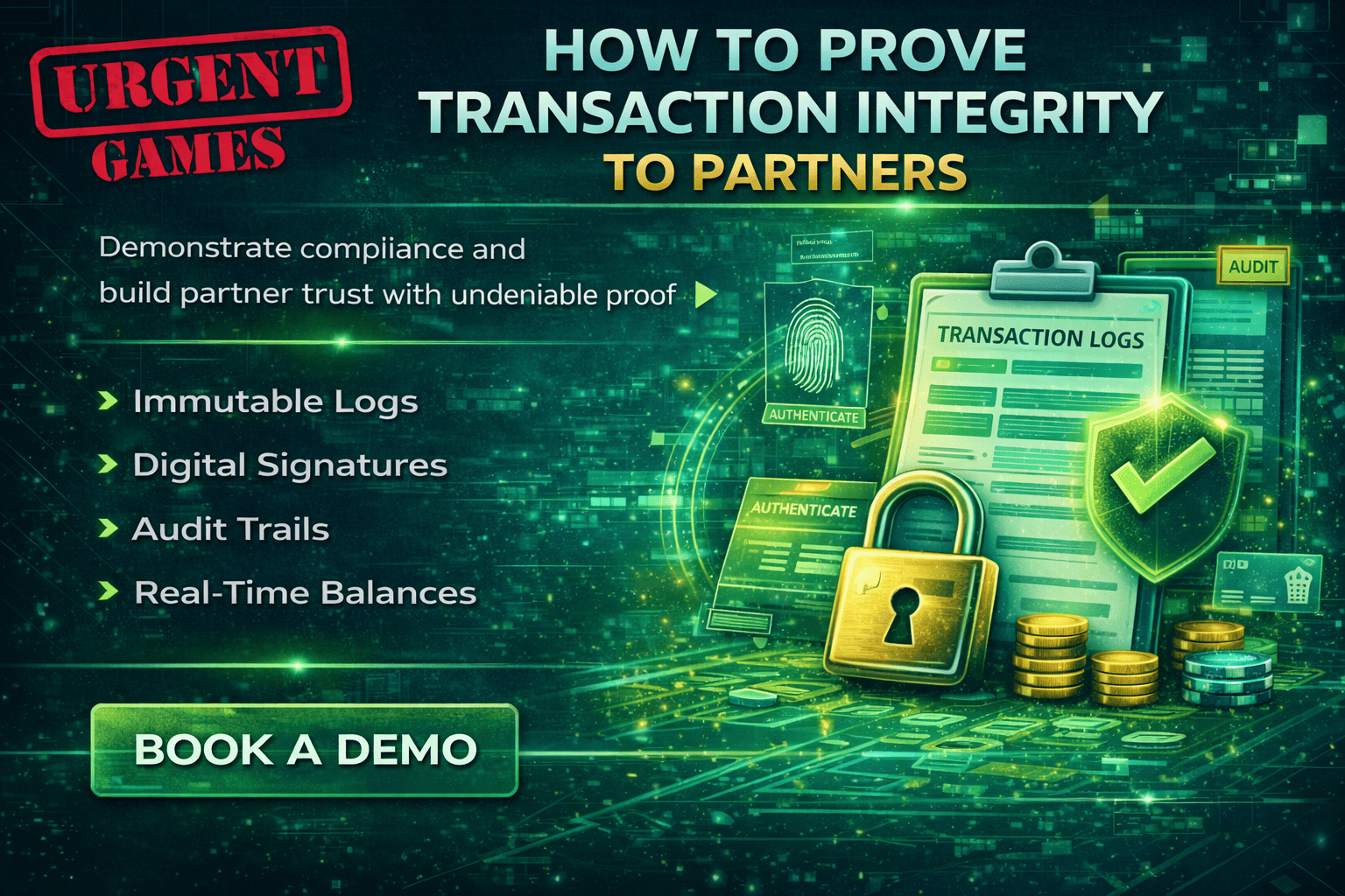 Como comprovar a integridade da transação aos parceiros