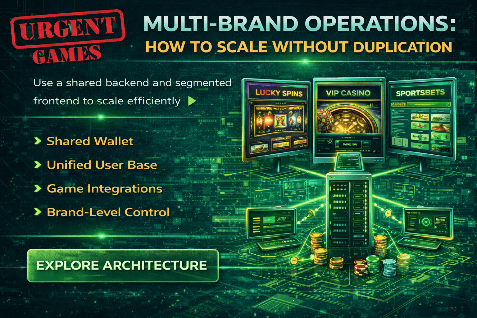 Мультибрендовая платформа для казино: масштабируемость без дублирования