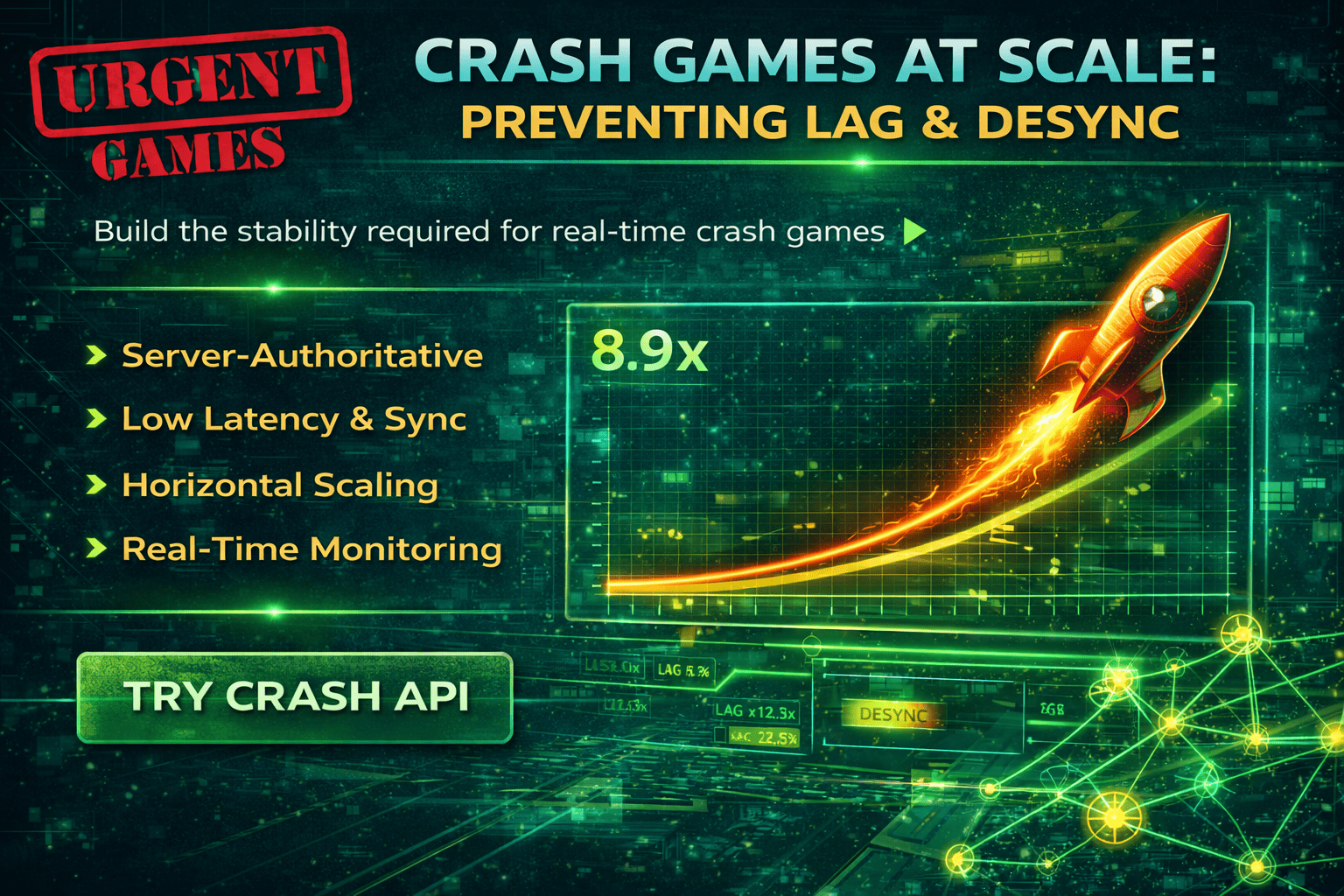 崩溃游戏平台:大规模防止延迟和不同步(2026 年指南)